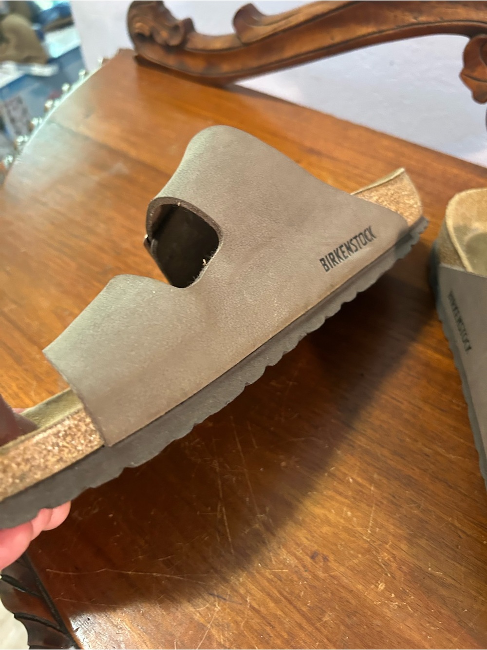 Birkenstock Arizona Mocha Slides Men’s 7 Women’s 9 Nice - Picture 3 of 13